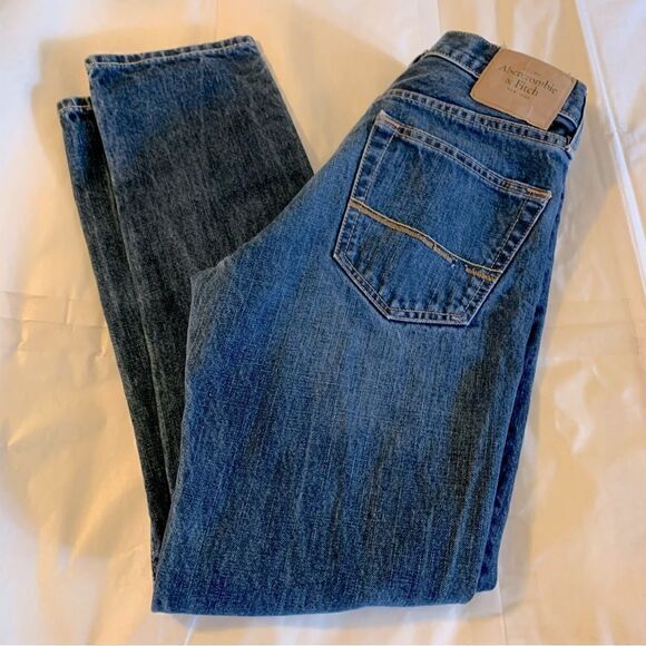 Abercrombie & Fitch Jeans No Stretch Straight Leg Button Up 28x30 - Picture 7 of 9